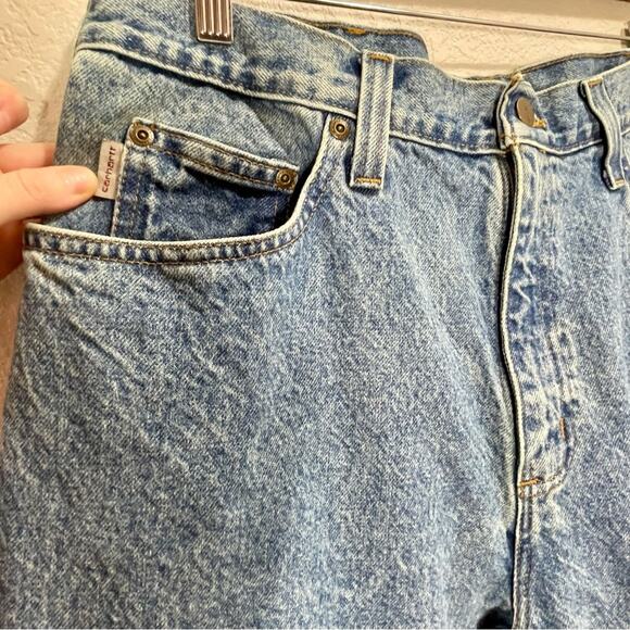 Vintage Carhartt Men Jeans Relaxed Fit 38X34 Blue Denim B460LVB Straight Leg - Picture 6 of 13